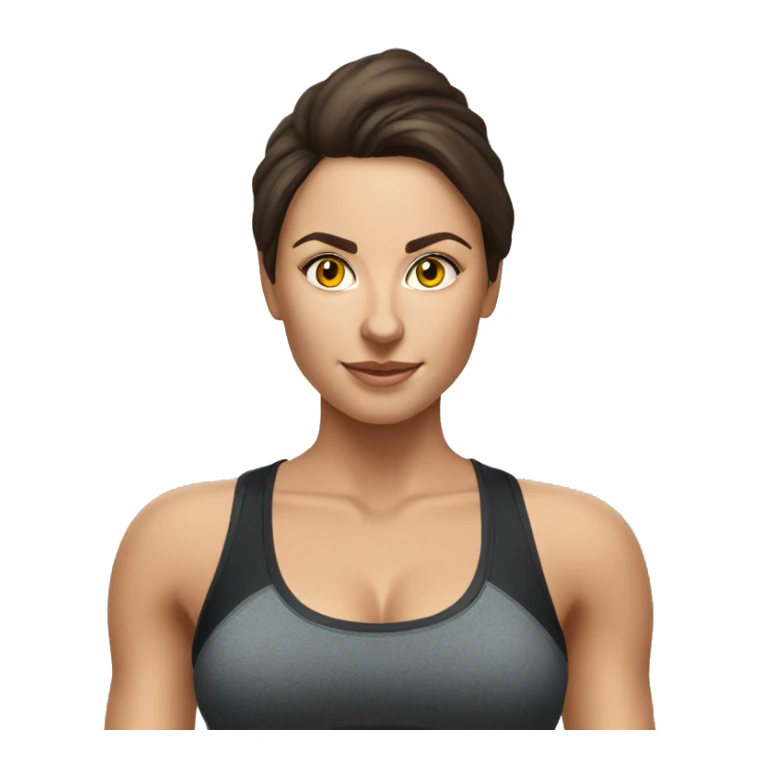 Ukrainian fitness woman brunette sticker