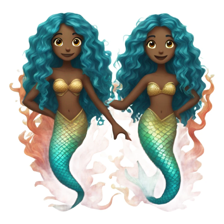 Me and Aviv as mermaids ￼ sticker