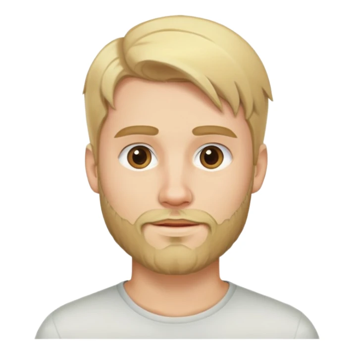 young man with blonde hair and medium beard sticker