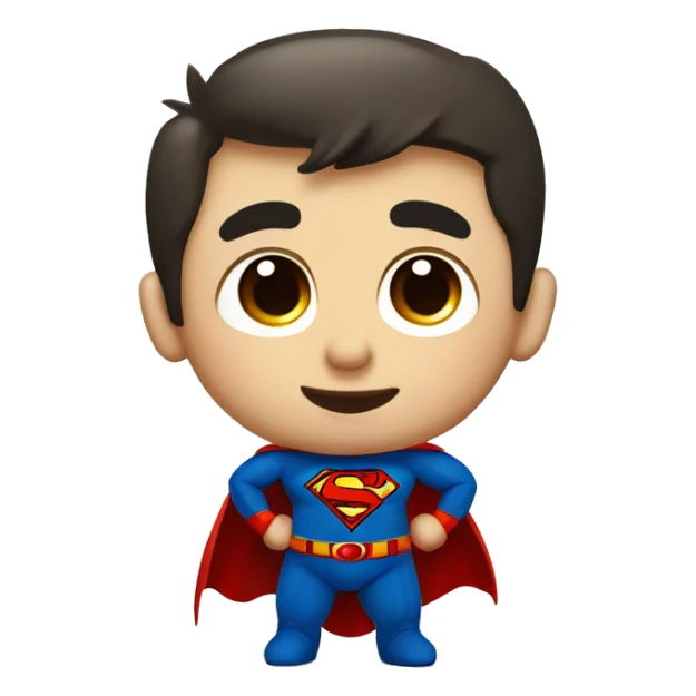 cute superman with red S letter in chest sticker