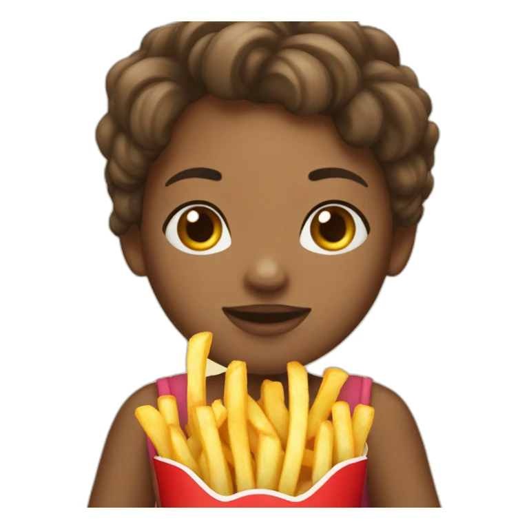 girl-eating-fries sticker