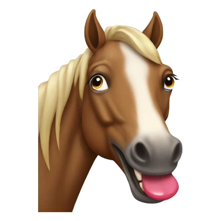 Horse whit a tongue  sticker