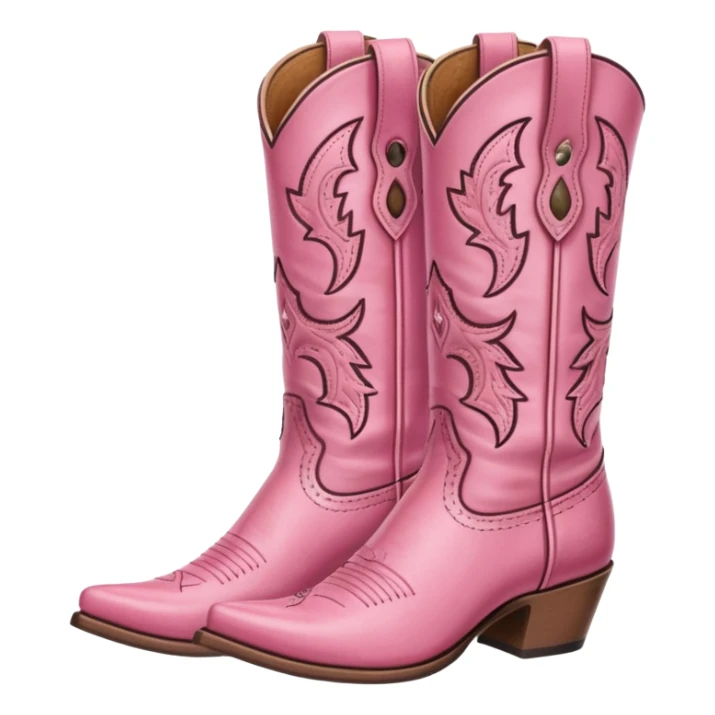 Pink cowboy boots sticker