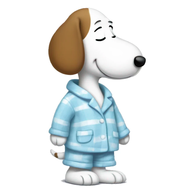 Snoopy in pajamas  sticker