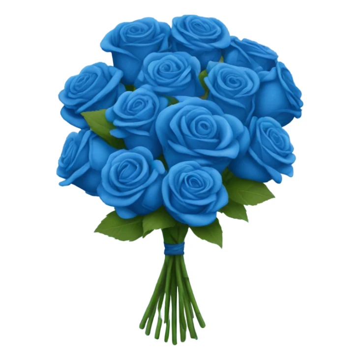 bouquet of blue roses  sticker
