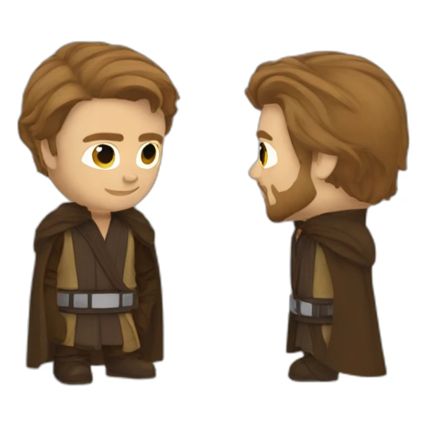 Anakin coupe obi wan en deux sticker