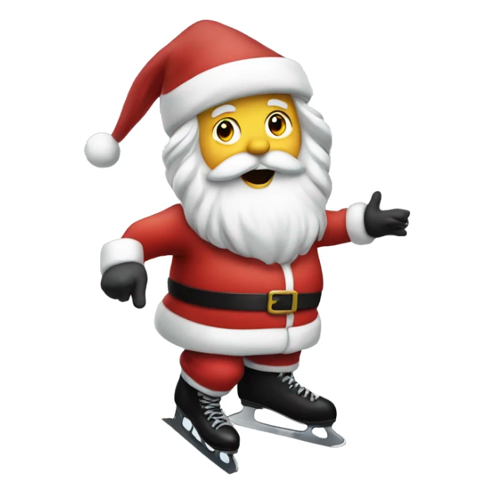 santa on ice skates  sticker