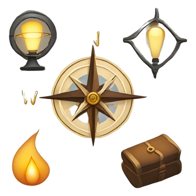Compass Emoji: Represents guidance and direction, symbolizing the seeking of knowledge, truth, or wisdom.
Lantern Emoji: Symbolizes illumination and insight, showing the way or lighting up hidden truths.
 sticker