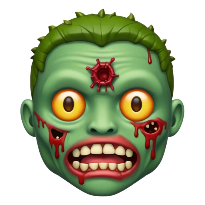 Emoji de zombie fom piercing na sobrancelha  sticker