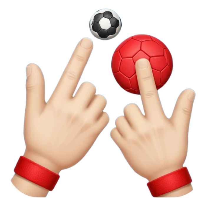 Finger football  in blue (#00A3E0) and red (#F9423A)  sticker