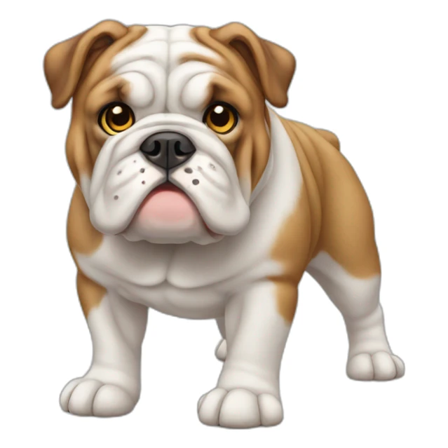 Dog english Bulldog full body sticker
