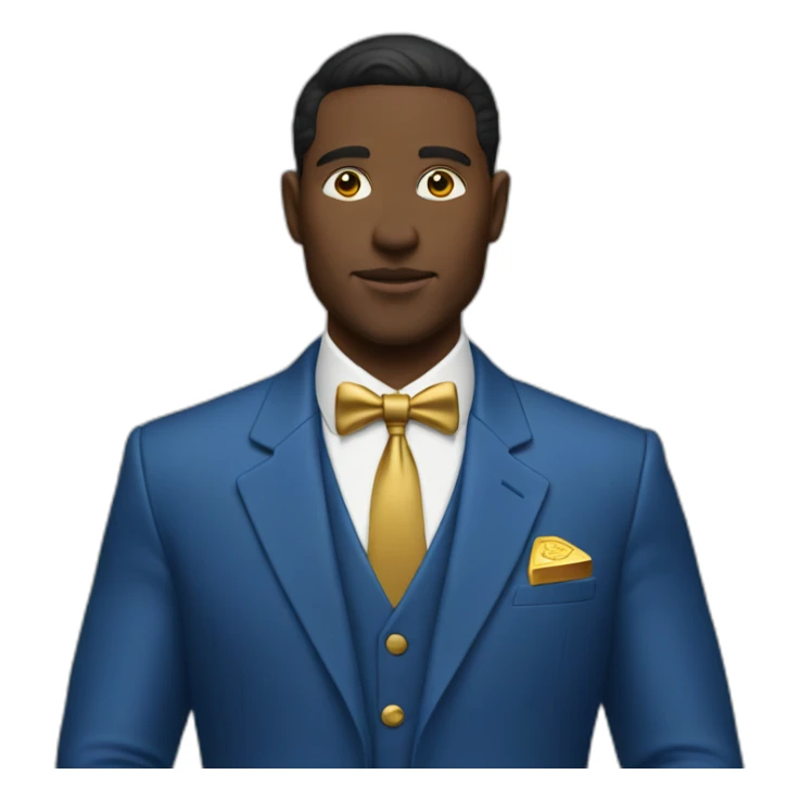 Posh-man-with-blue-suit-offering-goldbar sticker