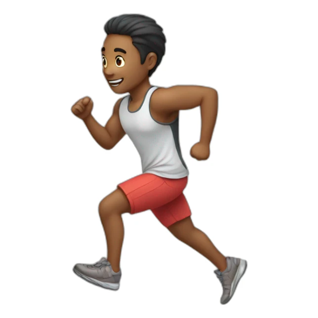 Running from the side in casual attire sticker