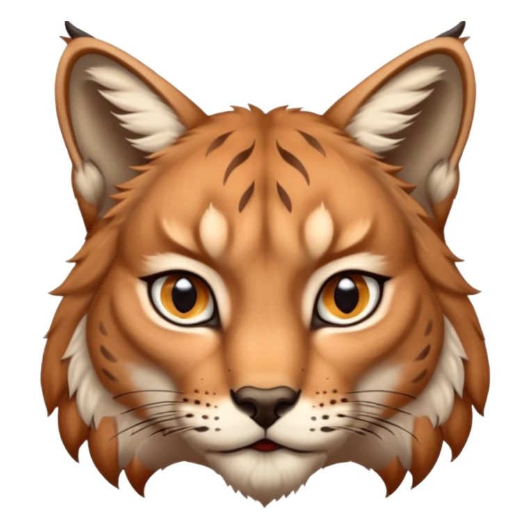 A high-resolution photo-realistic digital illustration of a majestic lynx, chesdt upward  sticker