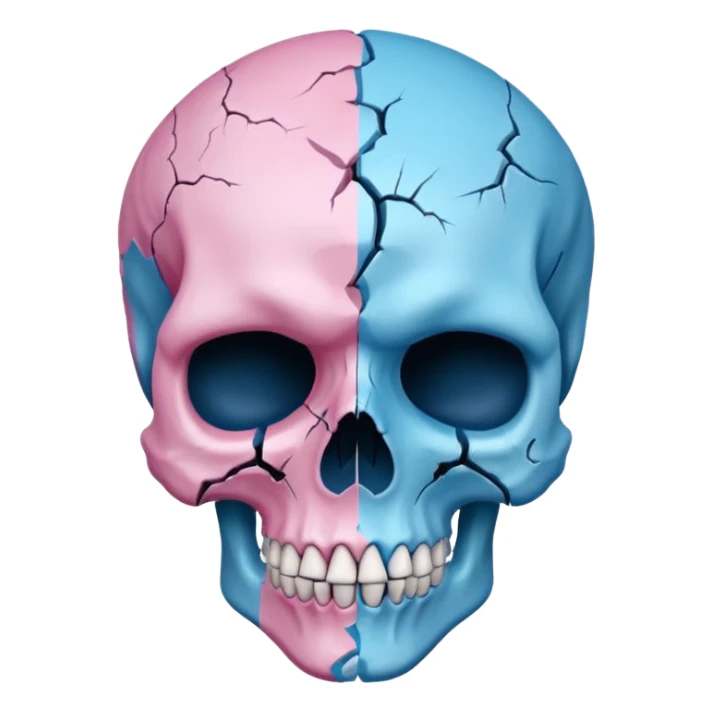 pastel goth skull sticker