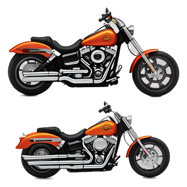 harley Davidson dyna wide glide thats red with orange flames as a paintjob sticker