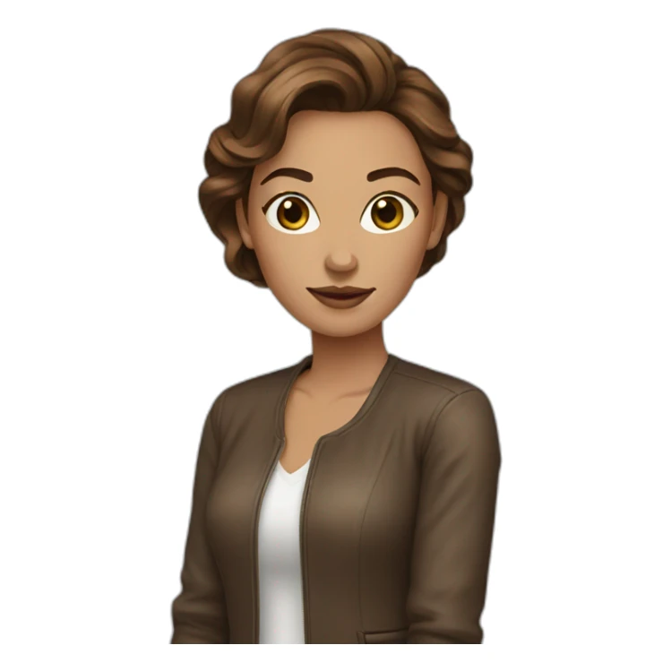 Fashion woman with brown hair  sticker