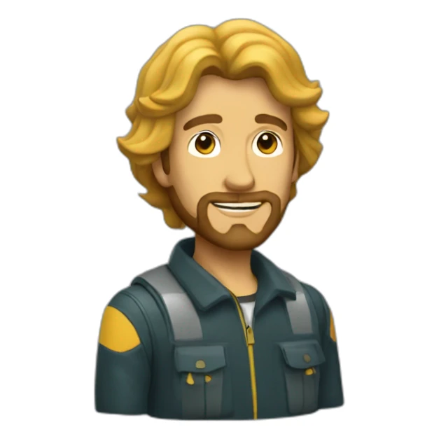Fisherman with bee gee haircut  sticker