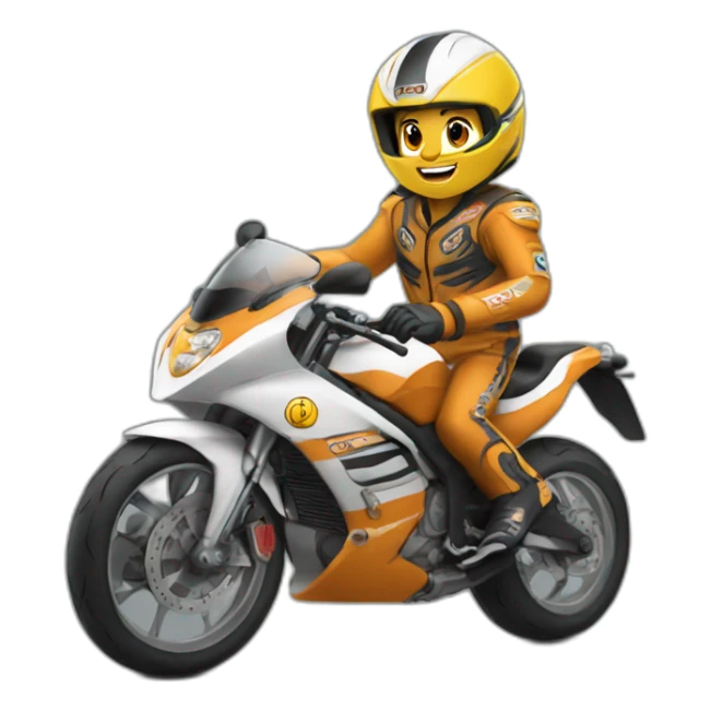 Tigre montando en moto de carreras sticker