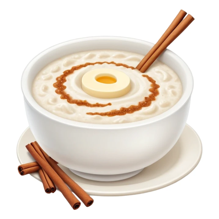 rice porridge with sugar, butter and cinnamon sticker