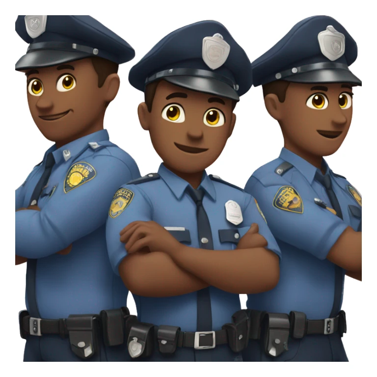 A cute policeman make a heart with hands sticker