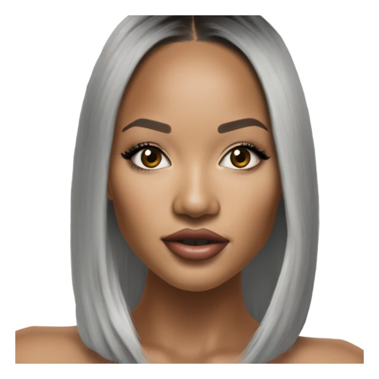 Hyper Realistic beautiful Karrueche Tran model photo  sticker