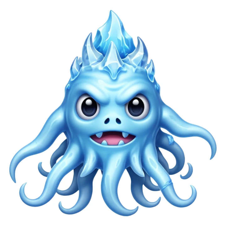 an eldritch ice monster, monster made of ice sticker