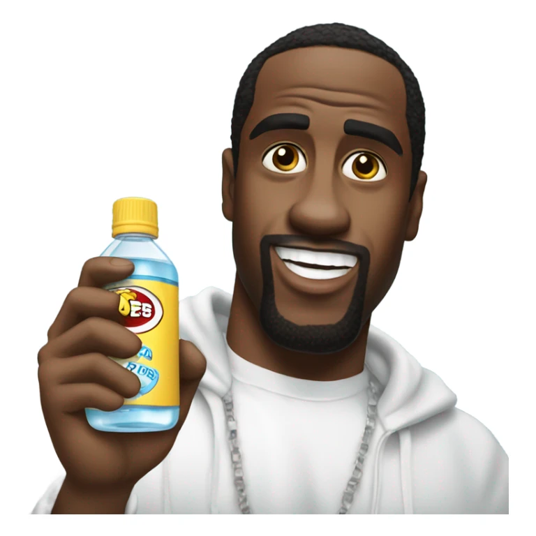 P Diddy holding baby oil ￼ sticker