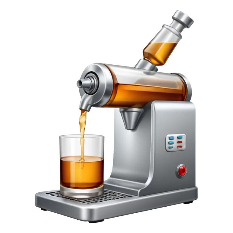 Envasado de botella de licor con boquilla de la maquina para llenado y sin logo en la botella sticker