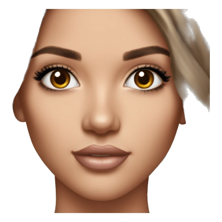 Realistic victoria secret model brunette light brown eyes  sticker