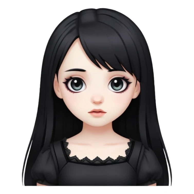 Loli goth girl sticker