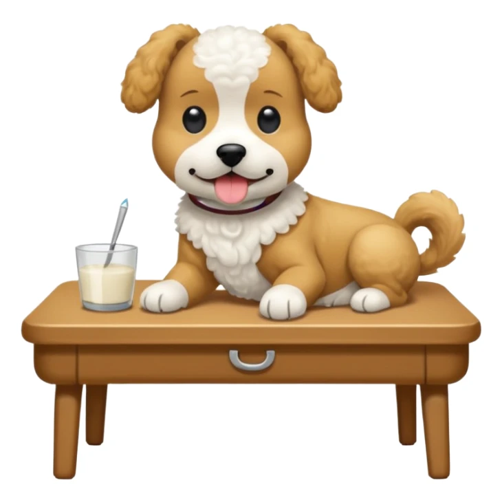 caniche blanco en peluqueria canina sticker