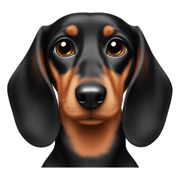black and tan dachshund with pink collar  sticker