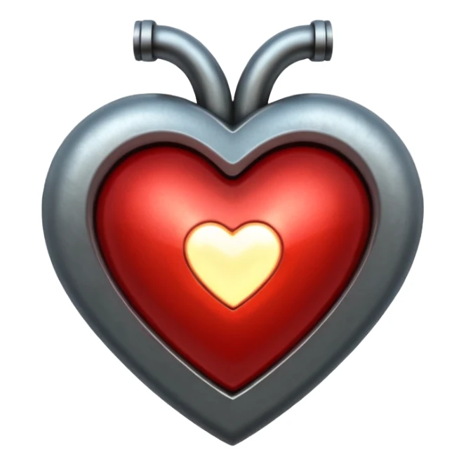 Iron heart sticker