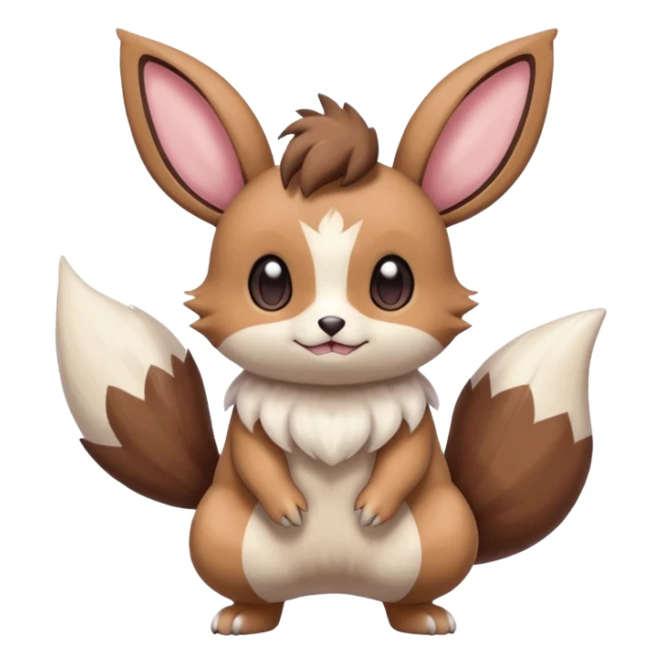Meloetta-Eevee-Minccino-Buneary-Furret-Pokémon-Fakémon-fusion-creature sticker