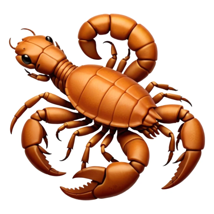 Big chubby wide Auburn-Copper-brown desert Scorpion sticker