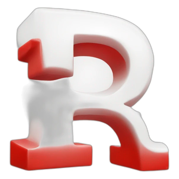 (Capital letter R white colour) (in red colour square) sticker