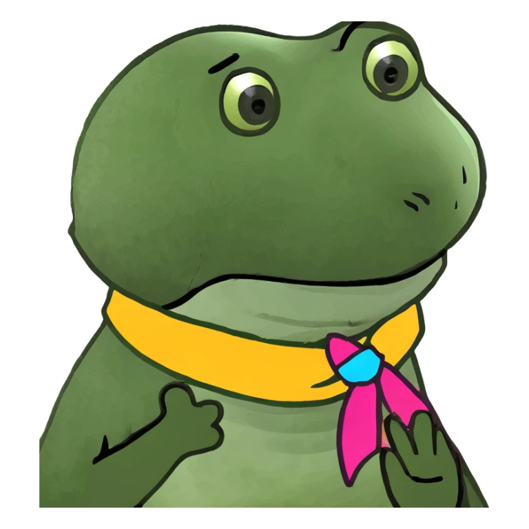 Meerkat waving good bye to panda sticker