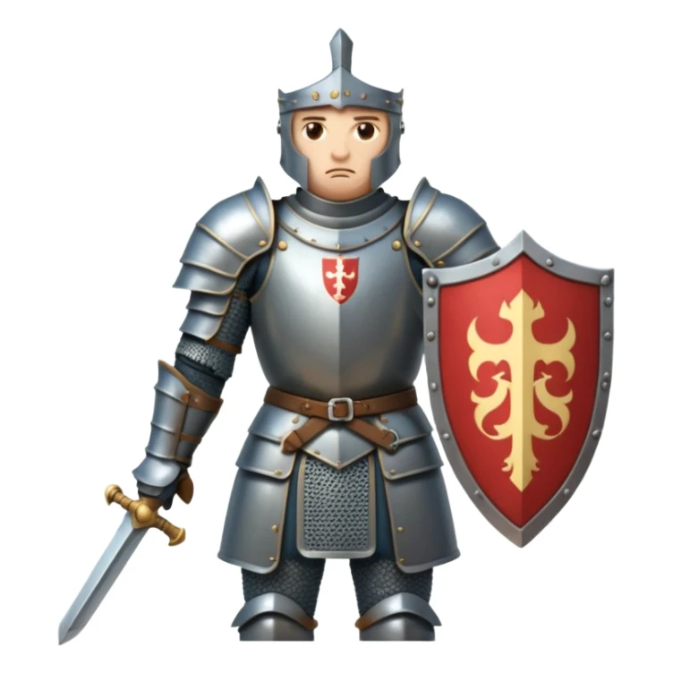 aggressive knight full body 'J' on chest sticker