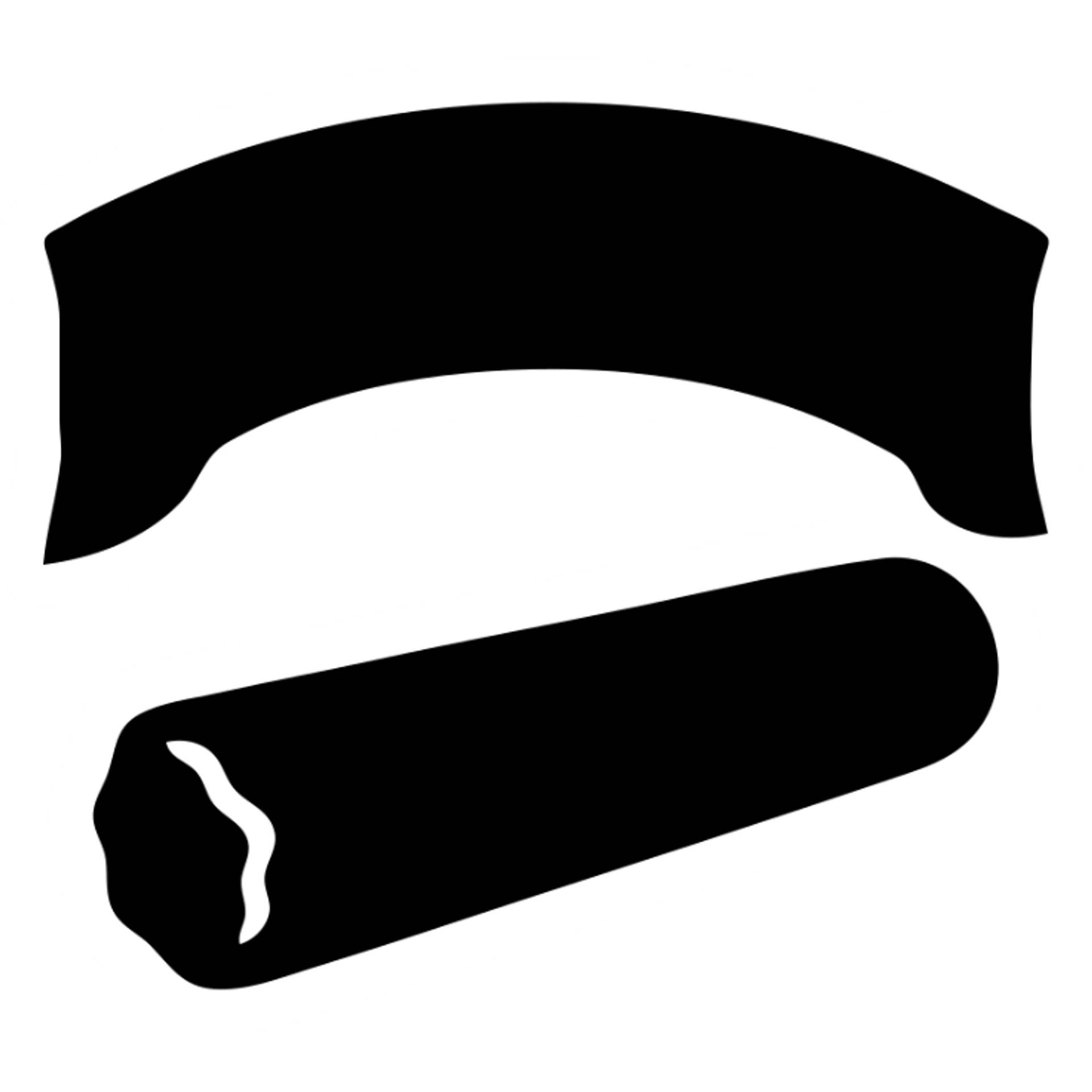 Backwoods icon, hand drawn, black outlines, white fill, simple and clean, front view sticker