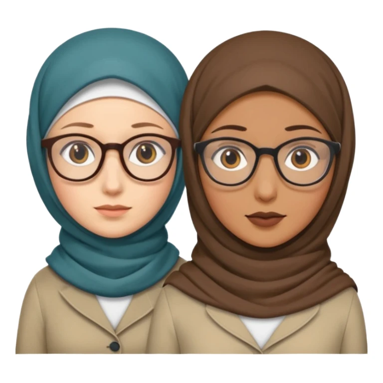 2 DETECTIVES 1 one is a white coman with glasses and hijab the other one is brown skin not hijabi sticker