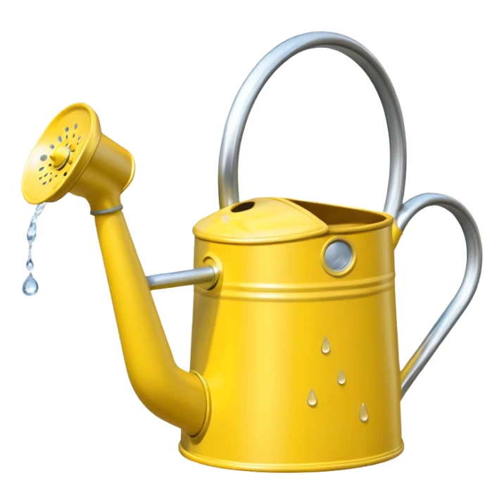 Yellow garden watering can sticker