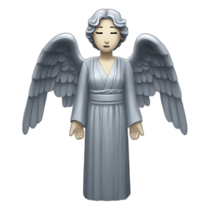 Japanese weeping angel full body sticker