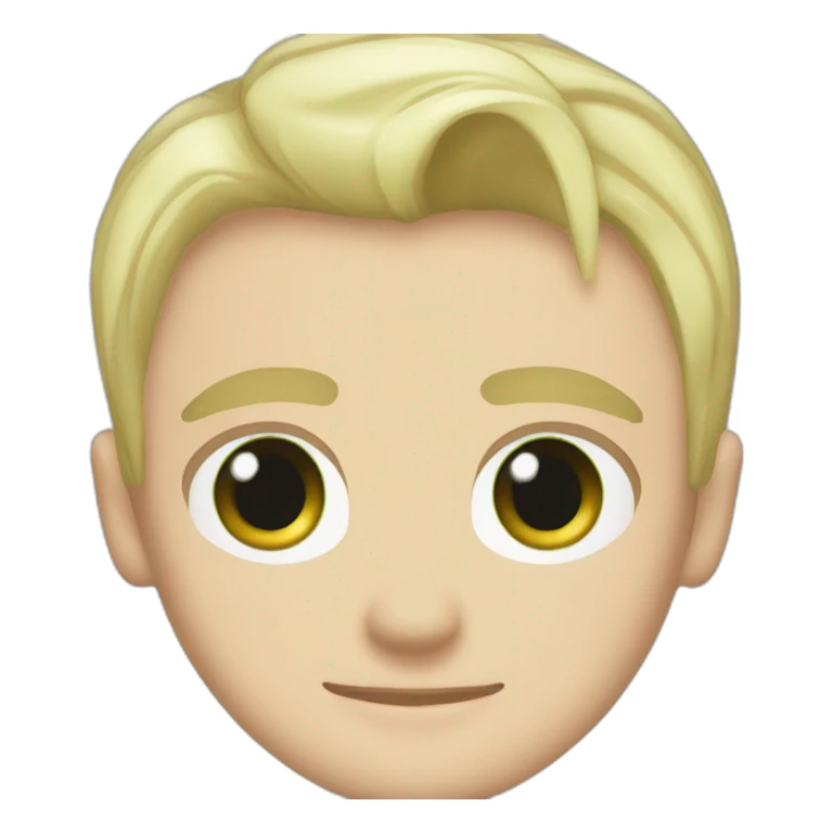 Draco Malfoy green eyes and blond hair whole face sticker