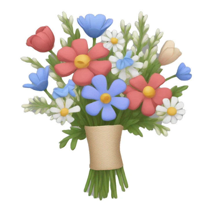 Bouquet of cottage flowers sticker