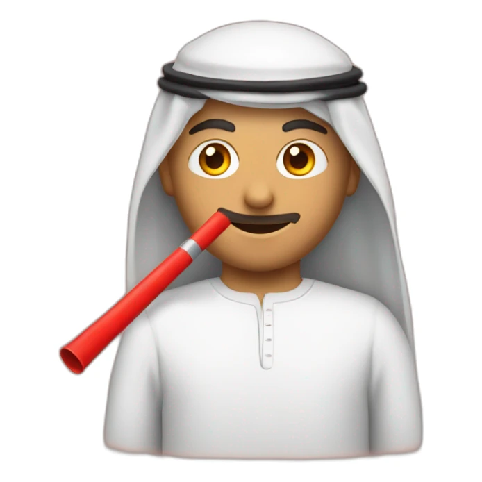 Un arabe avec un tube rouge dans la main  sticker