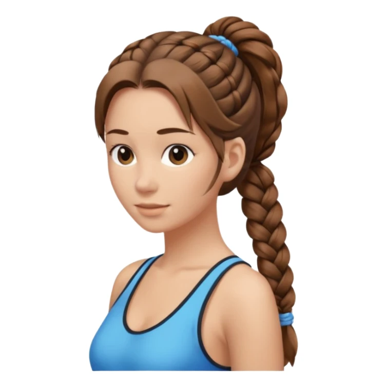 just hair braided hair tail one piece sticker