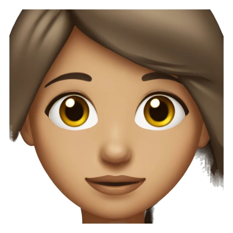 brunette girl with brown eyes sticker