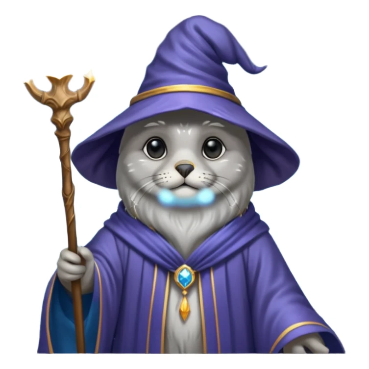 A wizard Seal that have a Galaxy in his head sticker
