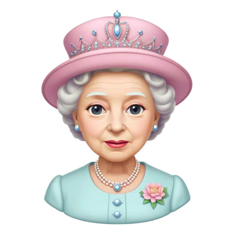 
Queen Elizabeth in pastel clothes sticker